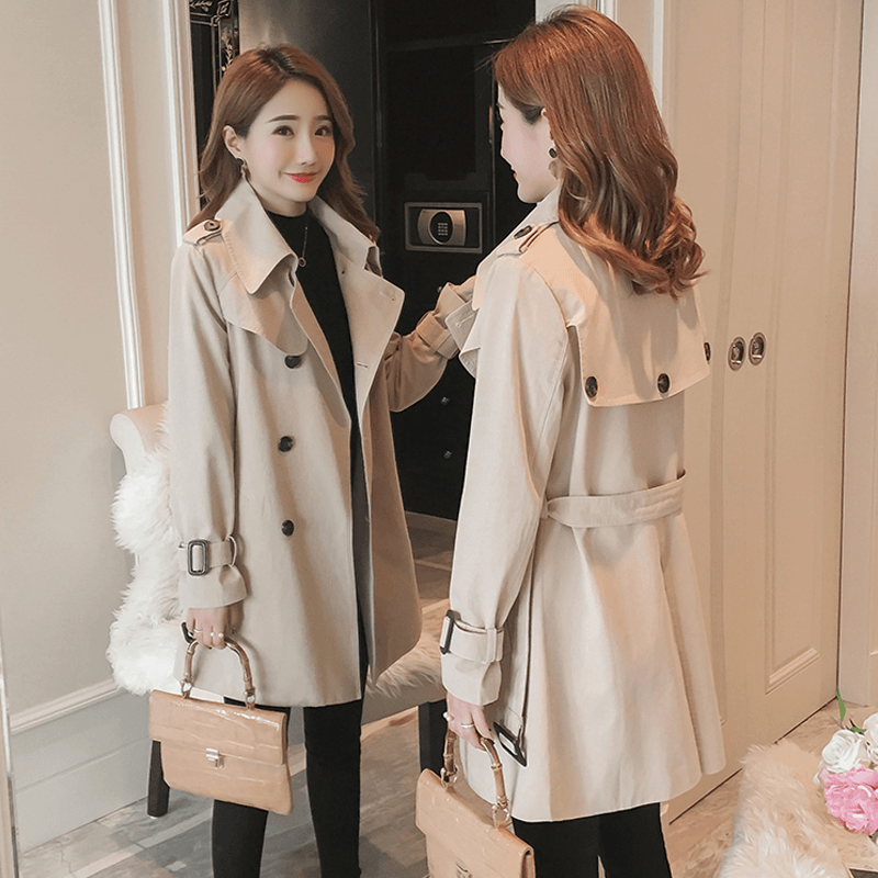Trench pour femme LUOSIMATE en Polyester - Ref 3227456