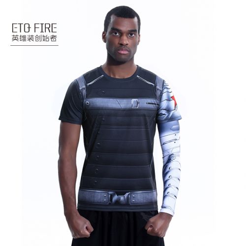  Tshirt de sport homme E.T.Q FIRE en polyester - Ref 459875