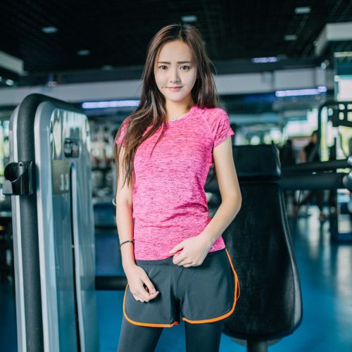 Tshirt de sport femme Espace manches courtes teints en polyester - Ref 460496