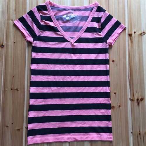 Tshirt de sport femme à manches courtes rayures en nylon - Ref 460524