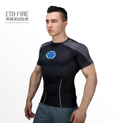  Tshirt de sport homme E.T.Q FIRE en polyester - Ref 460546