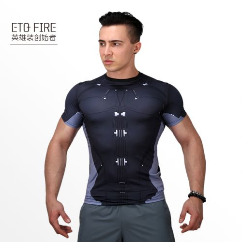  Tshirt de sport homme E.T.Q FIRE en polyester - Ref 460631