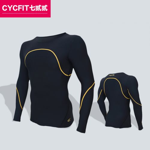 Tshirt de sport homme CYCFIT Moulante à manches longues en nylon - Ref 460632