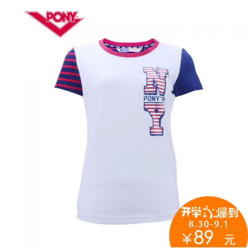  Tshirt de sport femme PONY en coton - Ref 460910