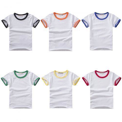Tshirt de sport Universal enfants WIN-ING Enfants autour du cou hit frange Modèle blanche t-shirt gros transfert thermique Ly