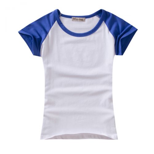 Tshirt de sport femme WIN-ING Modèle raglan bleu t-shirt groupes thermiques coton blanc costume Lycra femmes gros dédié