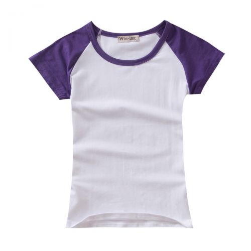 Tshirt de sport femme WIN-ING t-shirt blanc gros costume corps thermique Lycra coton spécifique gagnant-ing Pourpre raglan fe