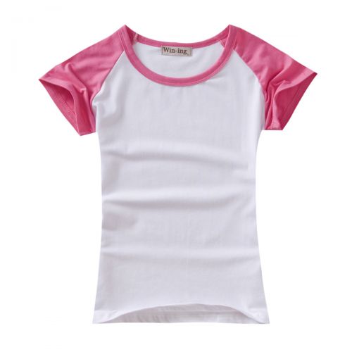 Tshirt de sport femme WIN-ING Rose groupes thermiques coton blanc costume Lycra t-shirt raglan rouge gros femmes gagnant-i