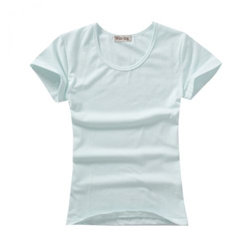 Tshirt de sport femme WIN-ING col rond manches courtes Modèle unie peigné coton stretch pour femmes - Ref 464470