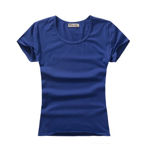Tshirt de sport femme WIN-ING Modèle unie vide t-shirt Blue Tee femmes gros coton Lycra costume corps thermique spécial gagna