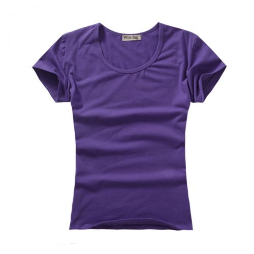 Tshirt de sport femme WIN-ING Modèle unie vide t-shirt Pourpre T-femmes gros coton Lycra costume corps thermique spécial gagn