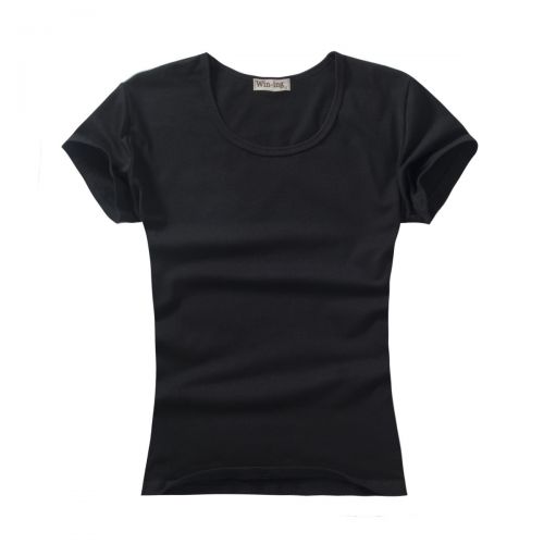 Tshirt de sport femme WIN-ING Modèle unie autour du cou t-shirt blanc femmes noires en gros coton Lycra costume corps ther