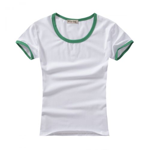 Tshirt de sport femme WIN-ING Vert a frappé un blanc t-shirts groupes thermiques côtés coton costume Lycra femmes gros dédié gag