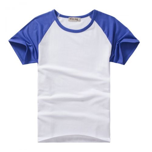 Tshirt de sport homme WIN-ING Modèle bleu à manches courtes raglan t-shirt blanc en coton lycra thermique ing-win hommes gros ho