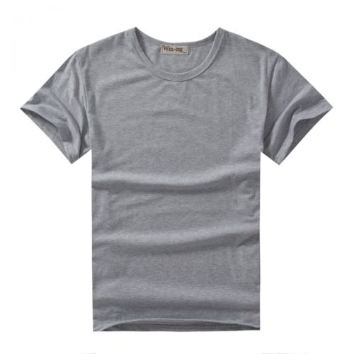 Tshirt de sport homme WIN-ING Fleur col rond t-shirt blanc gris gros solide costume Lycra coton Modèle groupes thermiques hommes