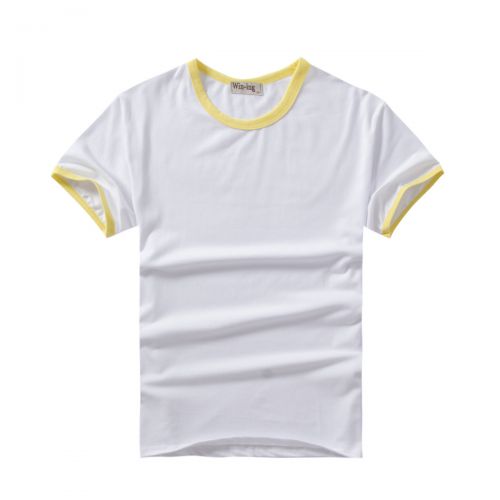 Tshirt de sport homme WIN-ING Lumineux Modèle jaune frangeant frappé à manches courtes t-shirt blanc avec des groupes thermiques