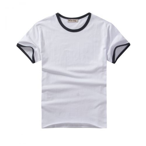 Tshirt de sport homme WIN-ING manches courtes hit bord latéral Modèle noire avec des groupes thermiques coton blanc t-shirt L
