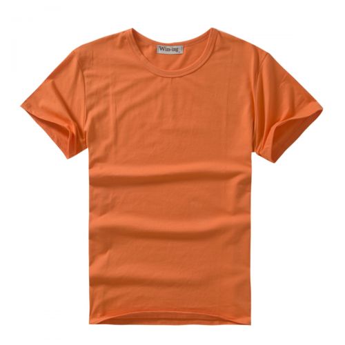 Tshirt de sport homme WIN-ING solide costume Lycra coton Modèle groupes thermiques d'Orange t-shirt blanc orange col rond rouge 