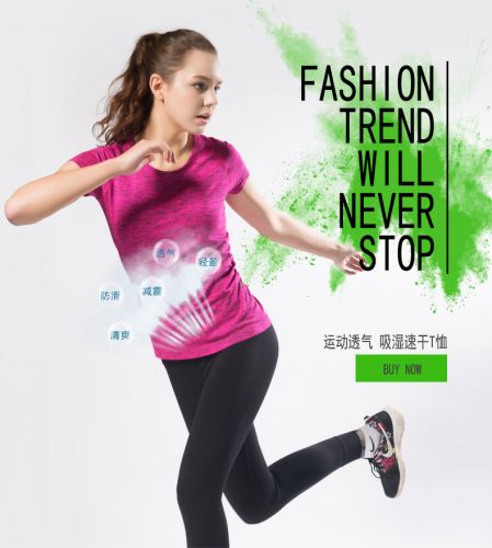  Tshirt de sport femme en spandex - Ref 465347