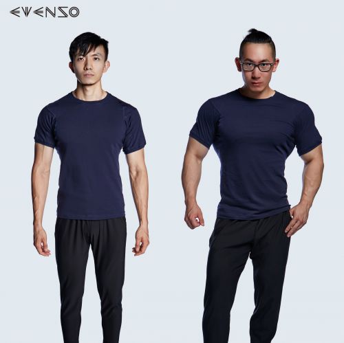  Tshirt de sport homme EVENSO en coton - Ref 465413