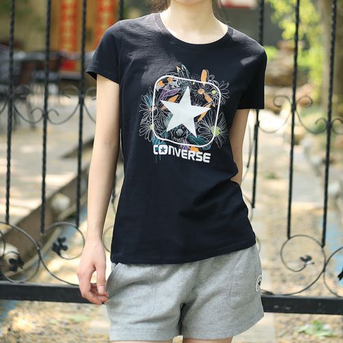  Tshirt de sport femme CONVERSE en coton - Ref 465656