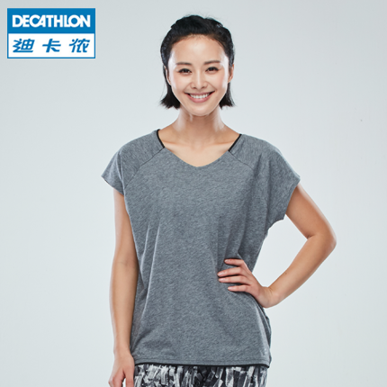  Tshirt de sport femme DECATHLON en coton - Ref 465871