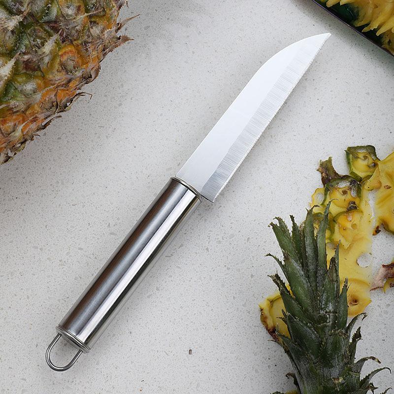 Ustensile cuisine - clip pour les yeux envoyer du melon couteau à fruits tout acier fourche droite d envoi toute la machette en le ananas coutea