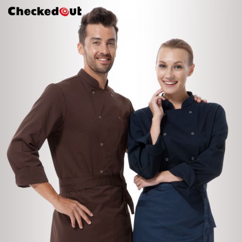 Veste chef cuisinier CHECKED OUT en Toile de coton - Ref 1907422