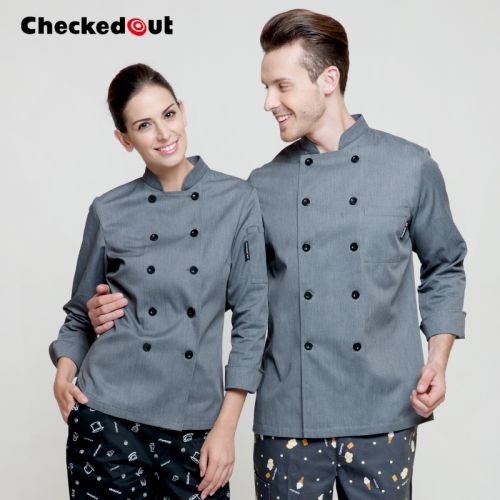 Veste chef cuisinier CHECKED OUT en Toile de coton - Ref 1907659