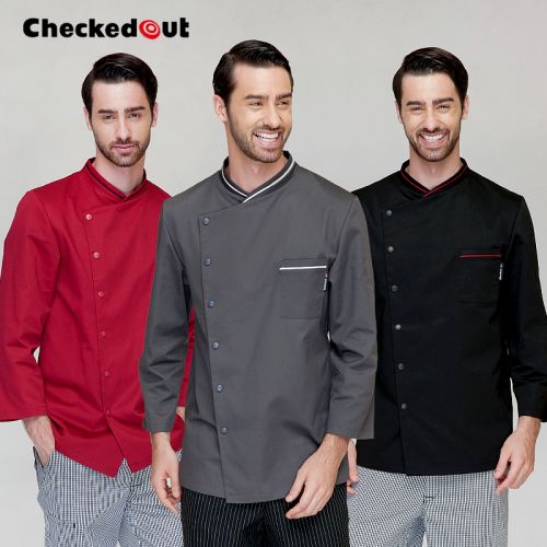 Veste chef cuisinier CHECKED OUT en Toile de coton - Ref 1907776