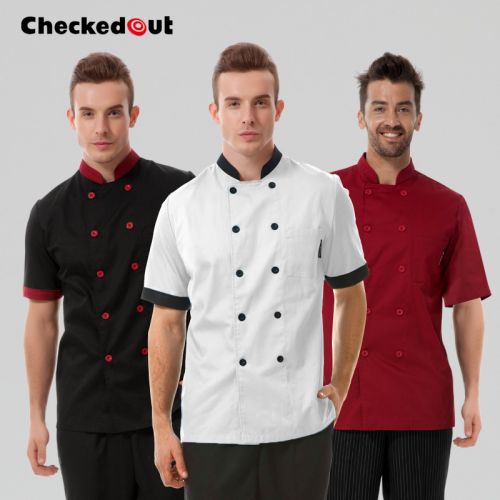 Veste chef cuisinier CHECKED OUT en Toile de coton - Ref 1907973