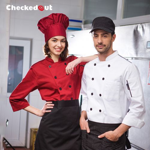 Veste chef cuisinier CHECKED OUT en Toile de coton - Ref 1910796