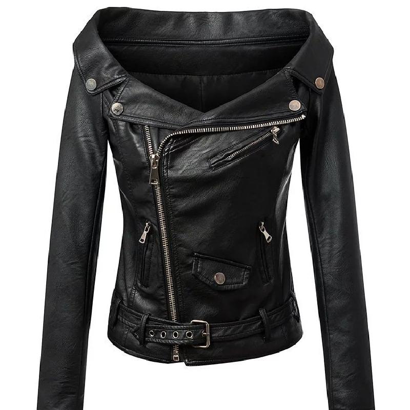 Veste cuir femme en PU - Ref 3331358