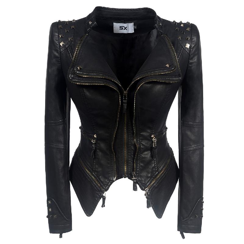 Veste cuir femme en PU - Ref 3447416