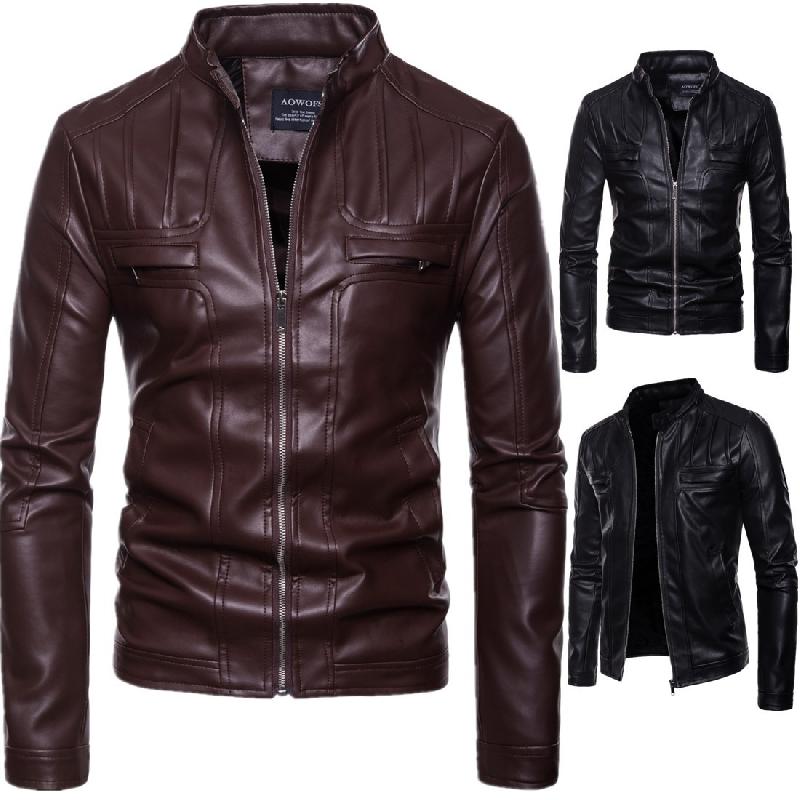 Veste en cuir homme - Ref 3443817