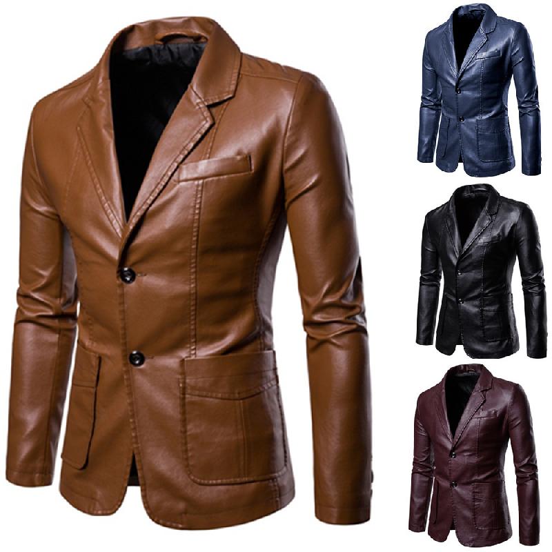 Veste en cuir homme - Ref 3443869