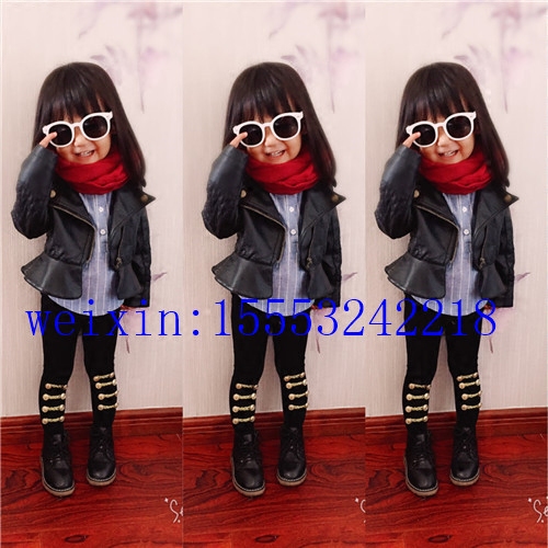 Veste enfant MIABABY en cuir PU - Ref 2159396