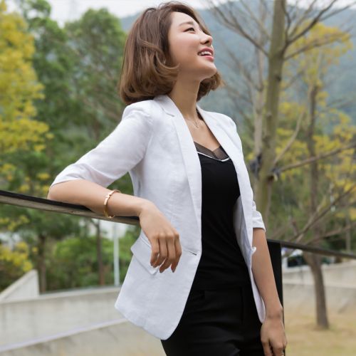Veste pour femme KINGMELNN KEN MAIYI en Chanvre - Ref 3219247