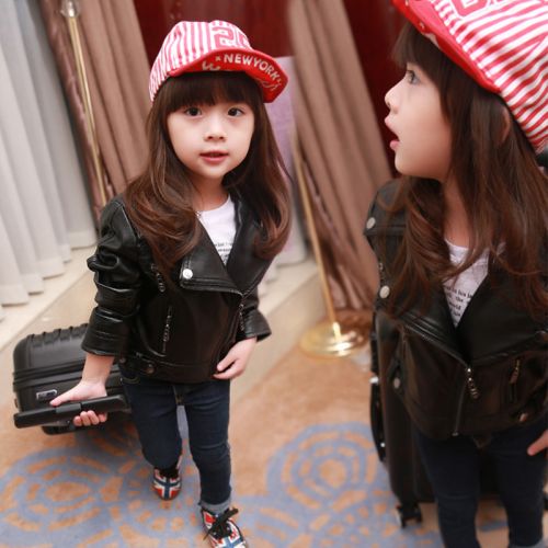 Veste pour fille en cuir - Ref 2158487