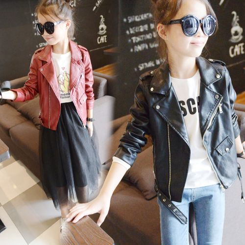 Veste pour fille en cuir PU - Ref 2159728