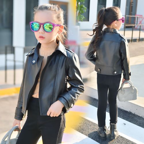 Veste pour fille en cuir PU - Ref 2159774