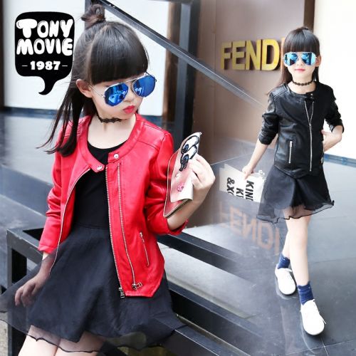 Veste pour fille en cuir PU - Ref 2159783