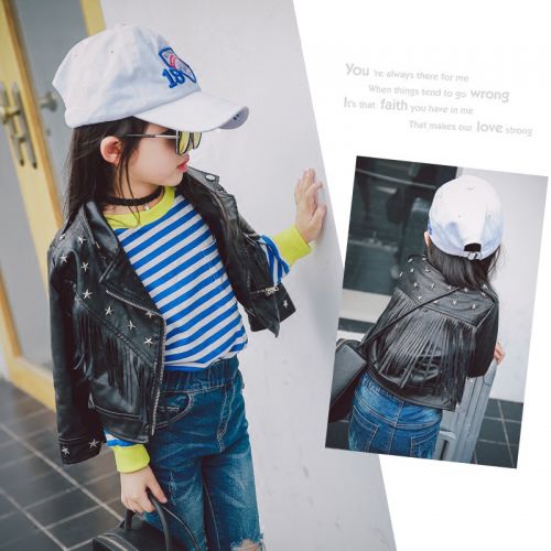 Veste pour fille en cuir PU - Ref 2159786