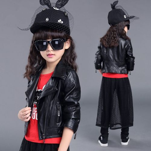 Veste pour fille en cuir PU - Ref 2159805