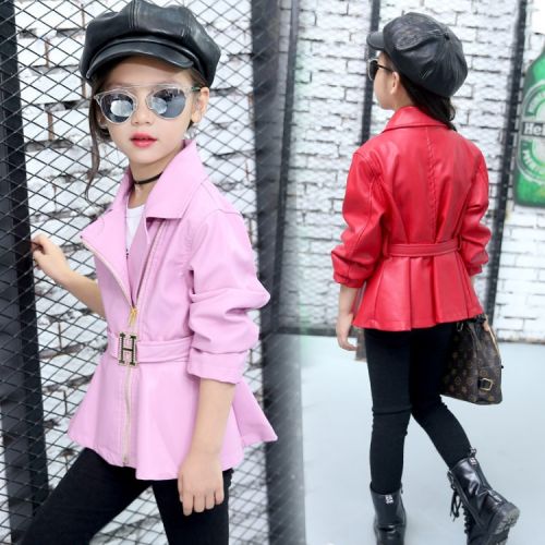 Veste pour fille en cuir PU - Ref 2159837