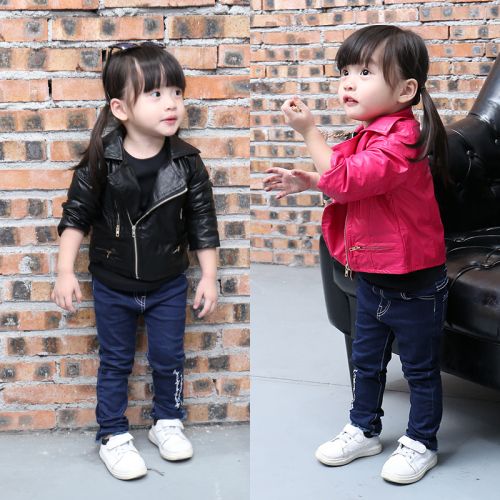 Veste pour fille en cuir PU - Ref 2159845