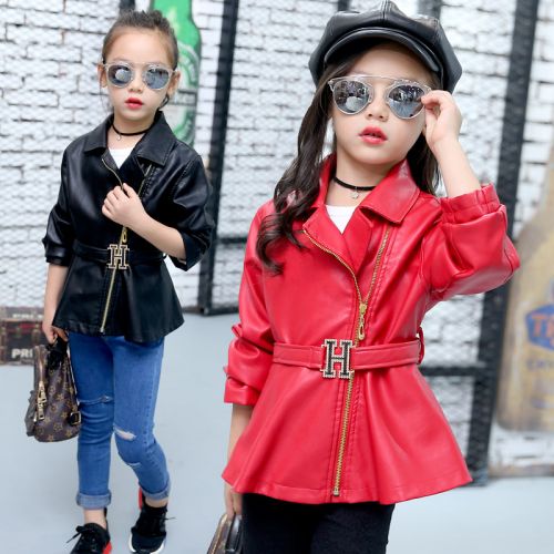 Veste pour fille en cuir PU - Ref 2159884