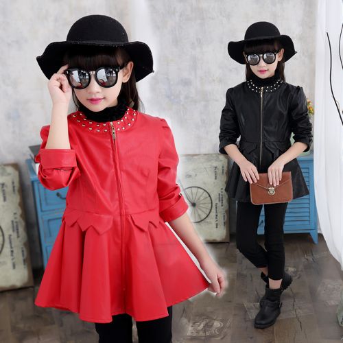 Veste pour fille en cuir PU - Ref 2159894