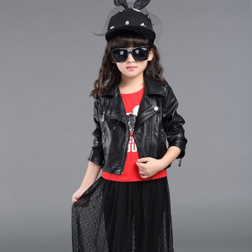Veste pour fille en cuir PU - Ref 2159924
