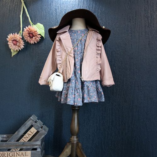 Veste pour fille en cuir PU - Ref 2159927